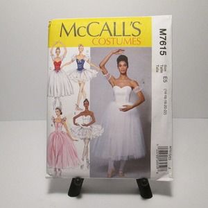 McCall's Sewing Pattern M7615: Misses Ballet Costumes Sizes: 14-16-18-20-22